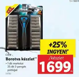 Lidl Cien Borotva készlet ajánlat