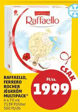 PENNY Confetteria Raffaello, ferrero rocher jégkrém multipack ajánlat