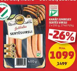 PENNY Karát juhbeles sertés virsli ajánlat