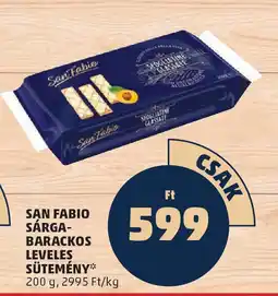 PENNY San fabio sárga- barackos leveles sütemény ajánlat