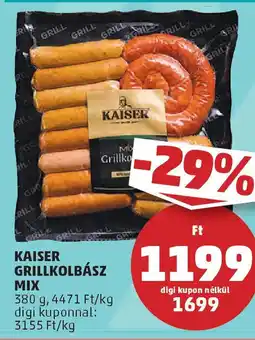 PENNY Kaiser grillkolbász mix ajánlat