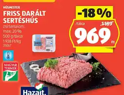 ALDI Húsmester friss darált sertéshús ajánlat