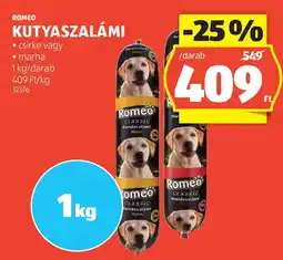 ALDI Romeo kutyaszalámi ajánlat