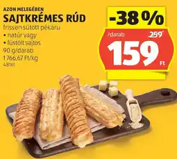 ALDI Azon melegében sajtkrémes rúd ajánlat