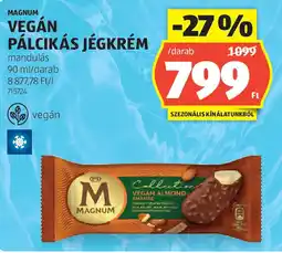 ALDI Magnum vegán pálcikás jégkrém ajánlat