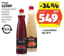 ALDI Piroska szörp ajánlat