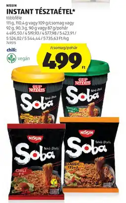 ALDI Nissin instant tésztaétel ajánlat