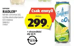 ALDI Soproni radler ajánlat