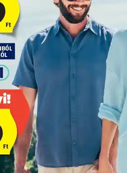 ALDI Up 2 fashion férfi rövid ujjú lenvászon ing ajánlat