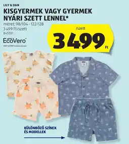 ALDI Lily & dan kisgyermek vagy gyermek nyári szett lennel ajánlat