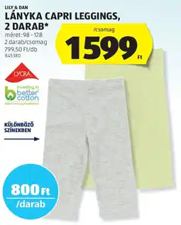 ALDI Lily & dan lányka capri leggings ajánlat