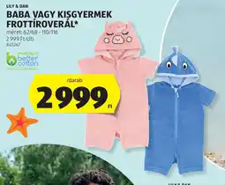 ALDI Lily & dan baba vagy kisgyermek frottíroverál ajánlat