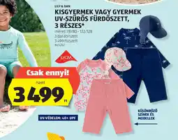 ALDI Lily & dan kisgyermek vagy gyermek uv-szűrős fürdőszett ajánlat