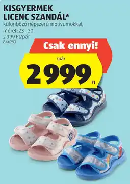 ALDI Kisgyermek licenc szandál ajánlat