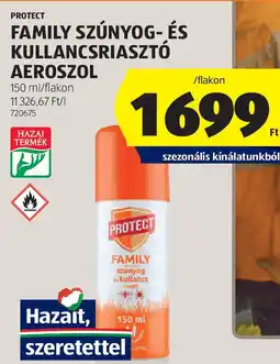 ALDI Protect family szúnyog- és kullancsriasztó aeroszol ajánlat