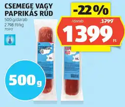 ALDI Csemege vagy paprikás rúd ajánlat
