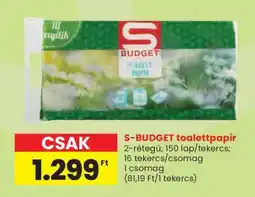Spar S-BUDGET toalettpapír ajánlat