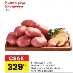 Spar Market Étkézési piros újburgonya ajánlat