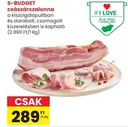 Spar Market S-BUDGET császárszalonna ajánlat