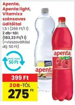 Spar Market Apenta, Apenta Light, Vitaminxx szénsavas üdítőital ajánlat