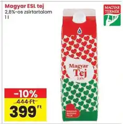 Spar Magyar ESL tej ajánlat