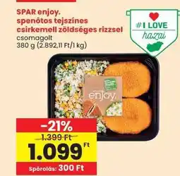 Spar SPAR enjoy. spenótos tejszínes csirkemell zöldséges rizzsel ajánlat