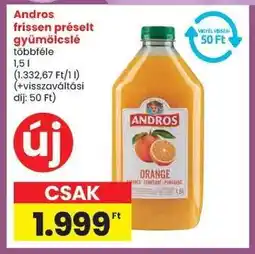 Spar Andros frissen préselt gyümölcslé ajánlat