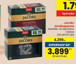 Spar Jacobs kávékapszula ajánlat