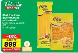 Spar SPAR free from gluténmentes száraz tészta ajánlat