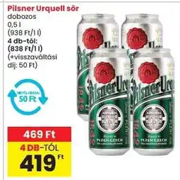 Spar Pilsner Urquell sör ajánlat