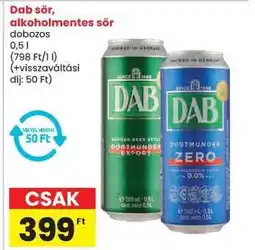 Spar Dab sör, alkoholmentes sör ajánlat