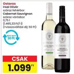 Spar Ostoros Irsai Olivér / Cabernet Sauvignon ajánlat