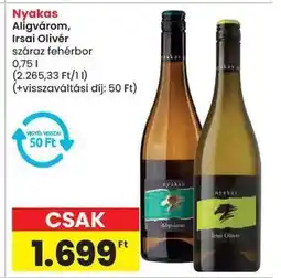 Spar Nyakas Aligvárom, Irsai Olivér ajánlat