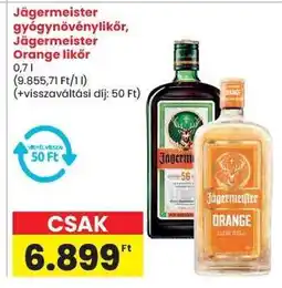 Spar Jägermeister gyógynövénylikőr, Jägermeister Orange likőr ajánlat