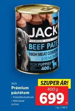 Lidl JACK Prémium pástétom ajánlat