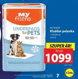 Lidl MY FRIEND Kisállat pelenka ajánlat