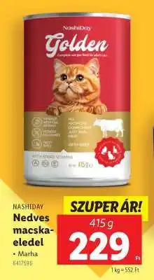 Lidl NASHIDAY Nedves macskaeledel ajánlat