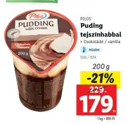 Lidl Pilos Puding tejszínhabbal ajánlat