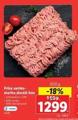 Lidl Friss Sertés-Marha Darált Hús ajánlat