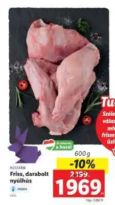 Lidl Friss, darabolt nyúlhús ajánlat