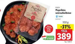 Lidl PIKOK Paprikás szárazkolbász ajánlat