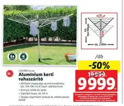 Lidl Alumínium kerti ruhaszárító ajánlat