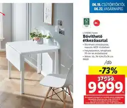 Lidl LIVARNO home Bővíthető étkezőasztal ajánlat