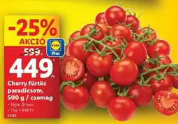 Lidl Cherry fürtös paradicsom, 500 g / csomag ajánlat