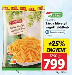 Lidl FRESHONA Sárga hüvelyű vágott zöldbab ajánlat