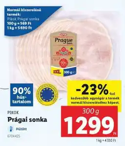 Lidl PIKOK Prágai sonka ajánlat