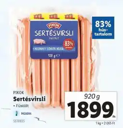 Lidl PIKOK Sertésvirsli ajánlat