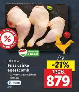 Lidl Friss csirke egészcomb ajánlat