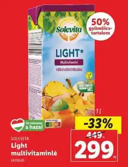 Lidl Solevita Light multivitaminlé ajánlat