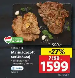 Lidl GRILL&FUN Marinádozott sertéskaraj ajánlat